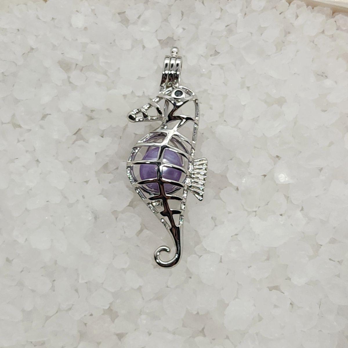 Seahorse Cage In Sterling Silver
