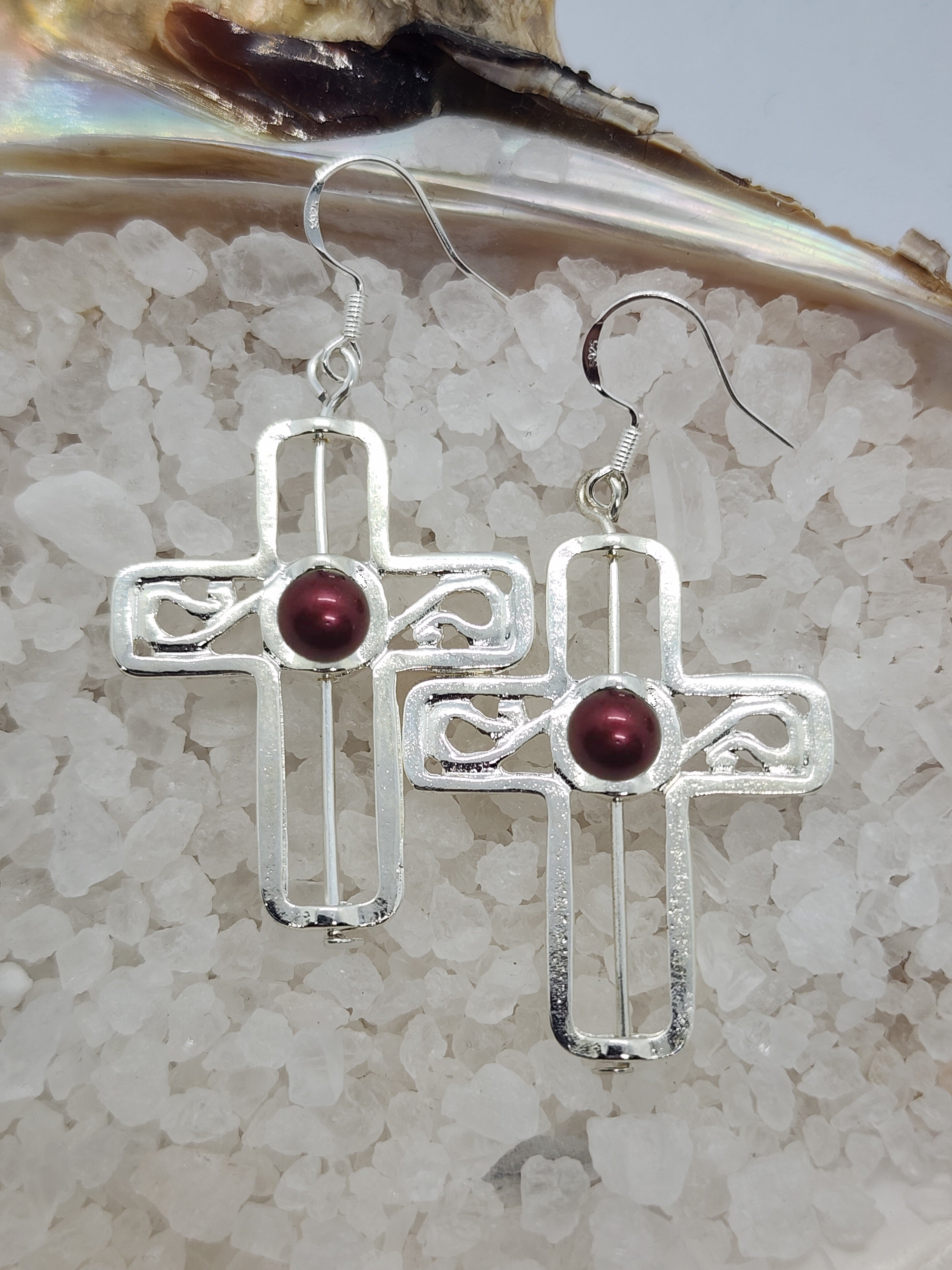 Cross Frame Earring Settings