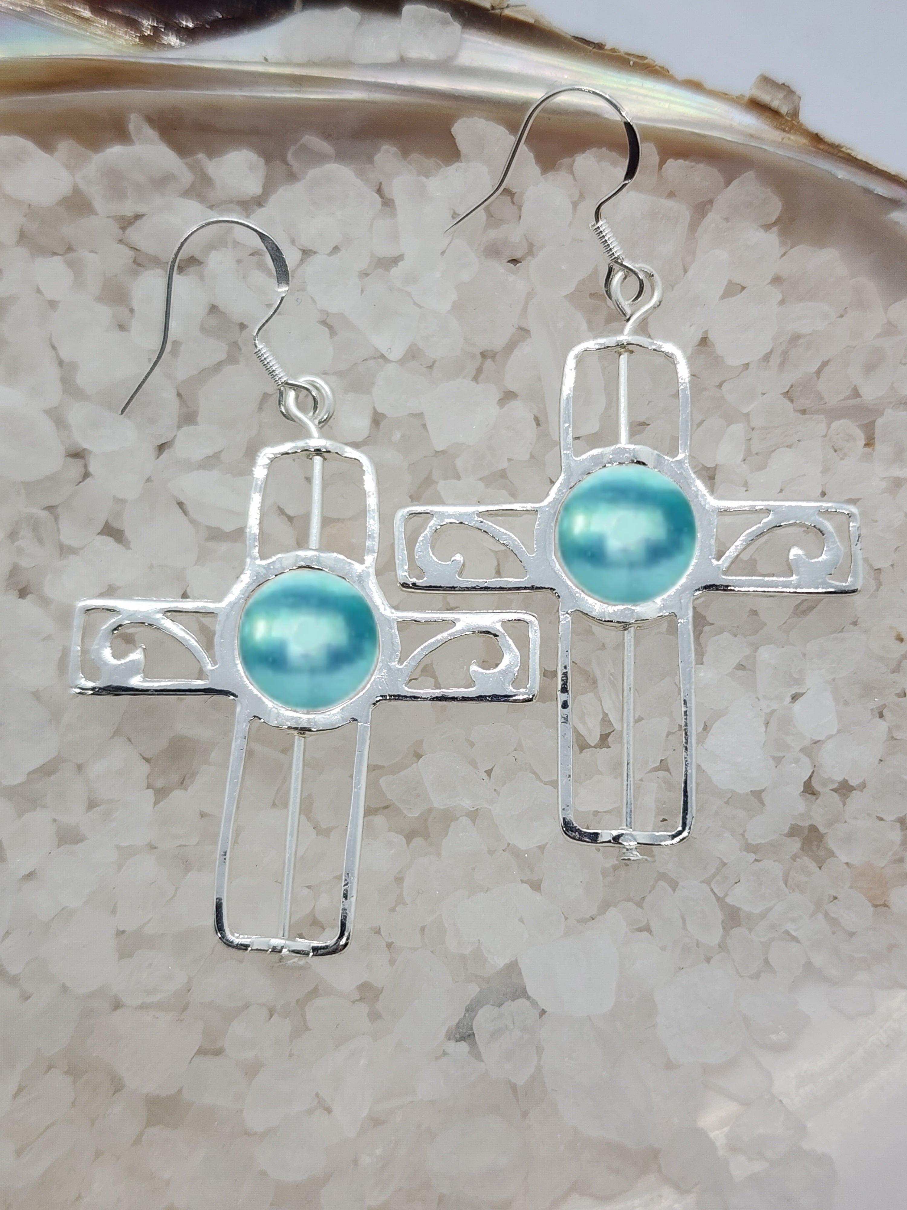 Cross Frame Earring Settings