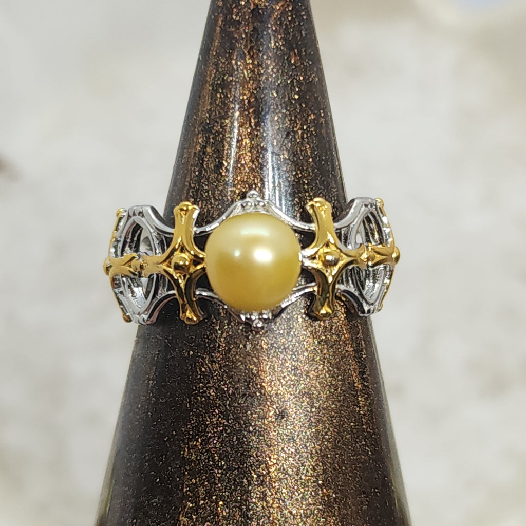 Round Single Pearl Oyster Opening