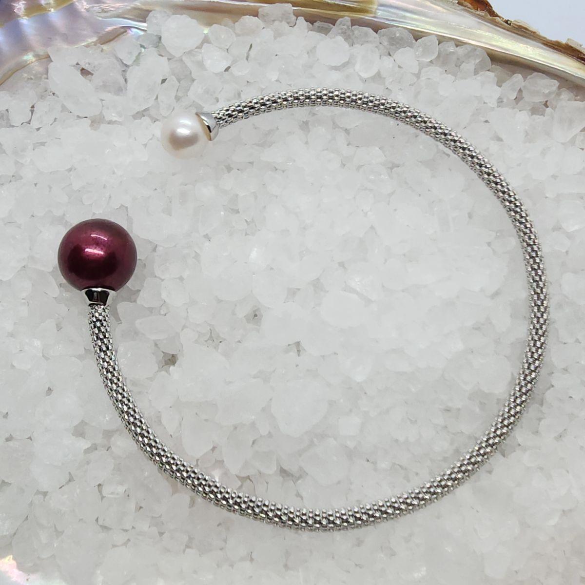 April's Twisted Horseshoe Flexible Bracelet Setting In Sterling Silver