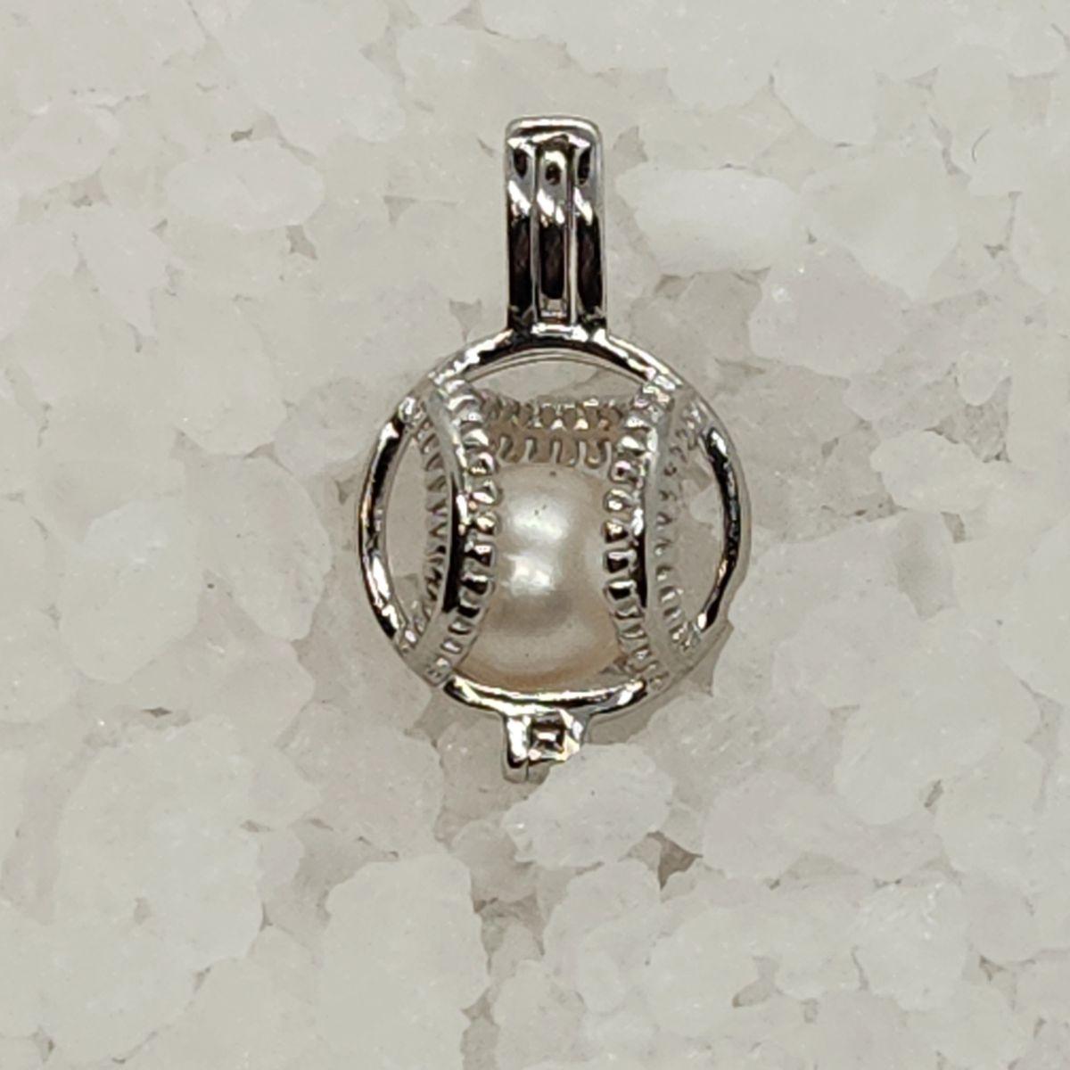 Baseball Cage In Sterling Silver
