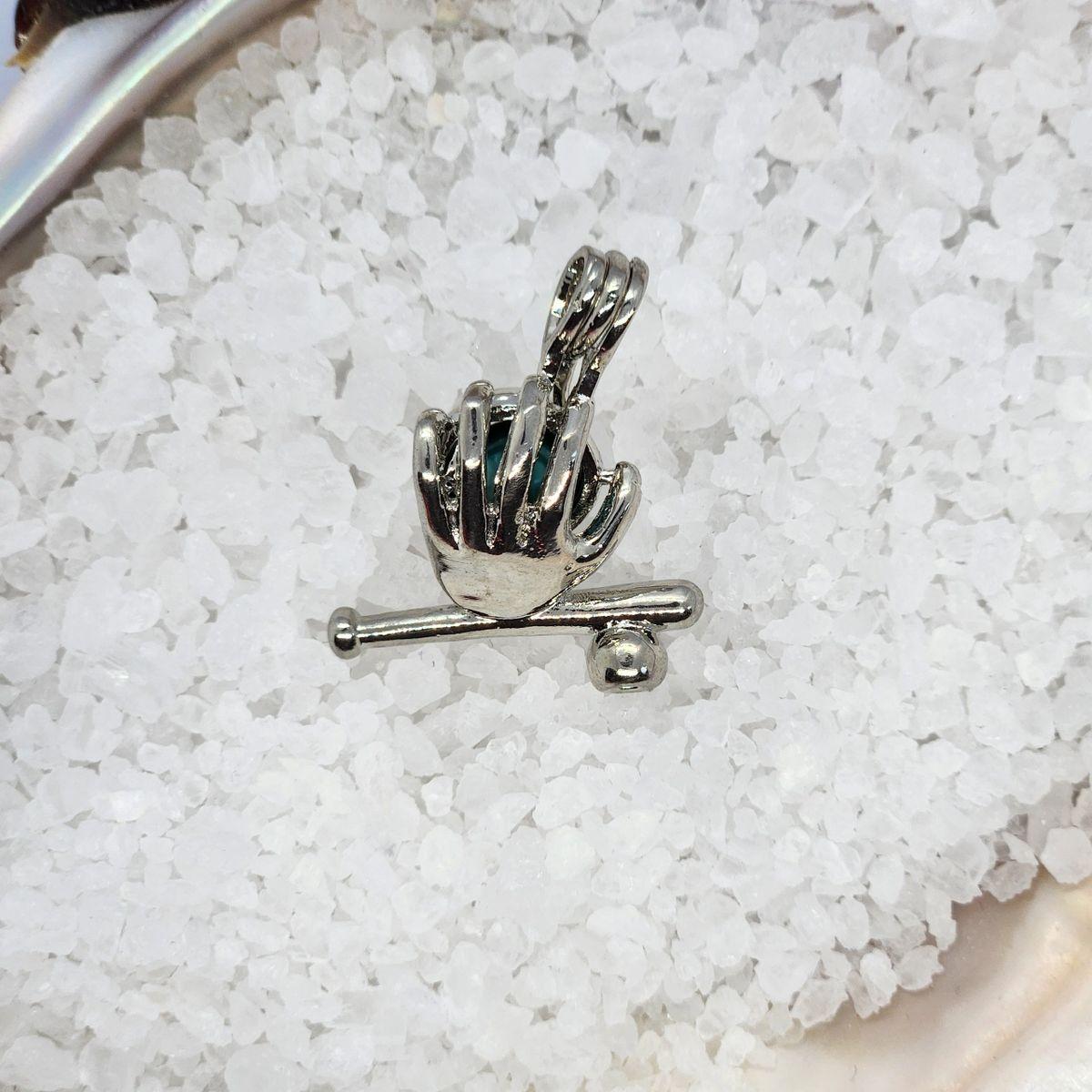Baseball Glove & Bat Cage Silver Plated