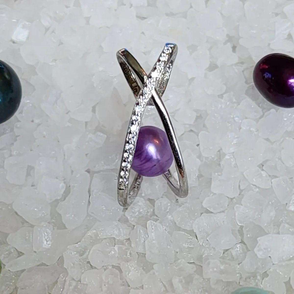 Behind The X Half Rhinestone Pendant Setting
