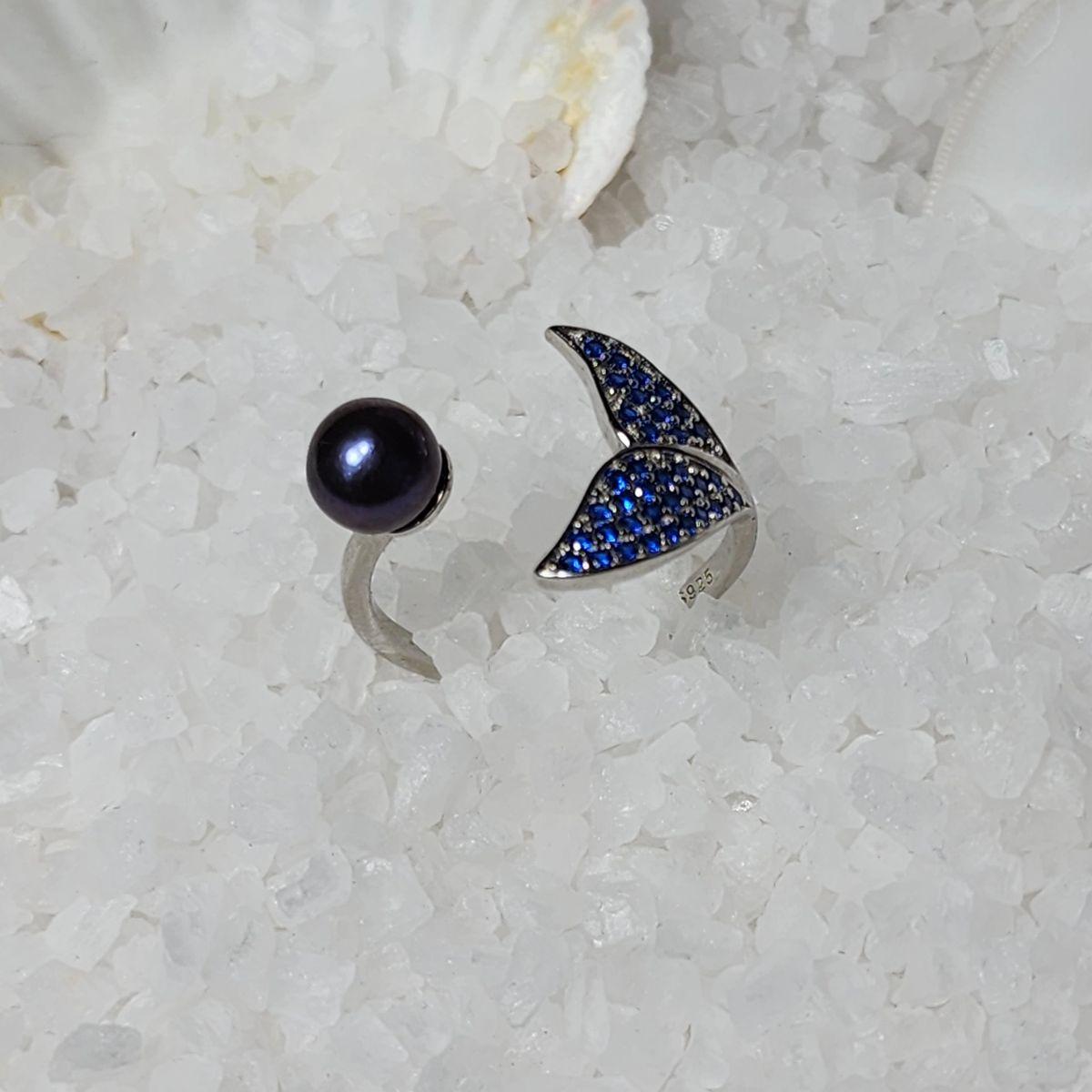 Blue Dolphin Tail Adjustable Ring Setting