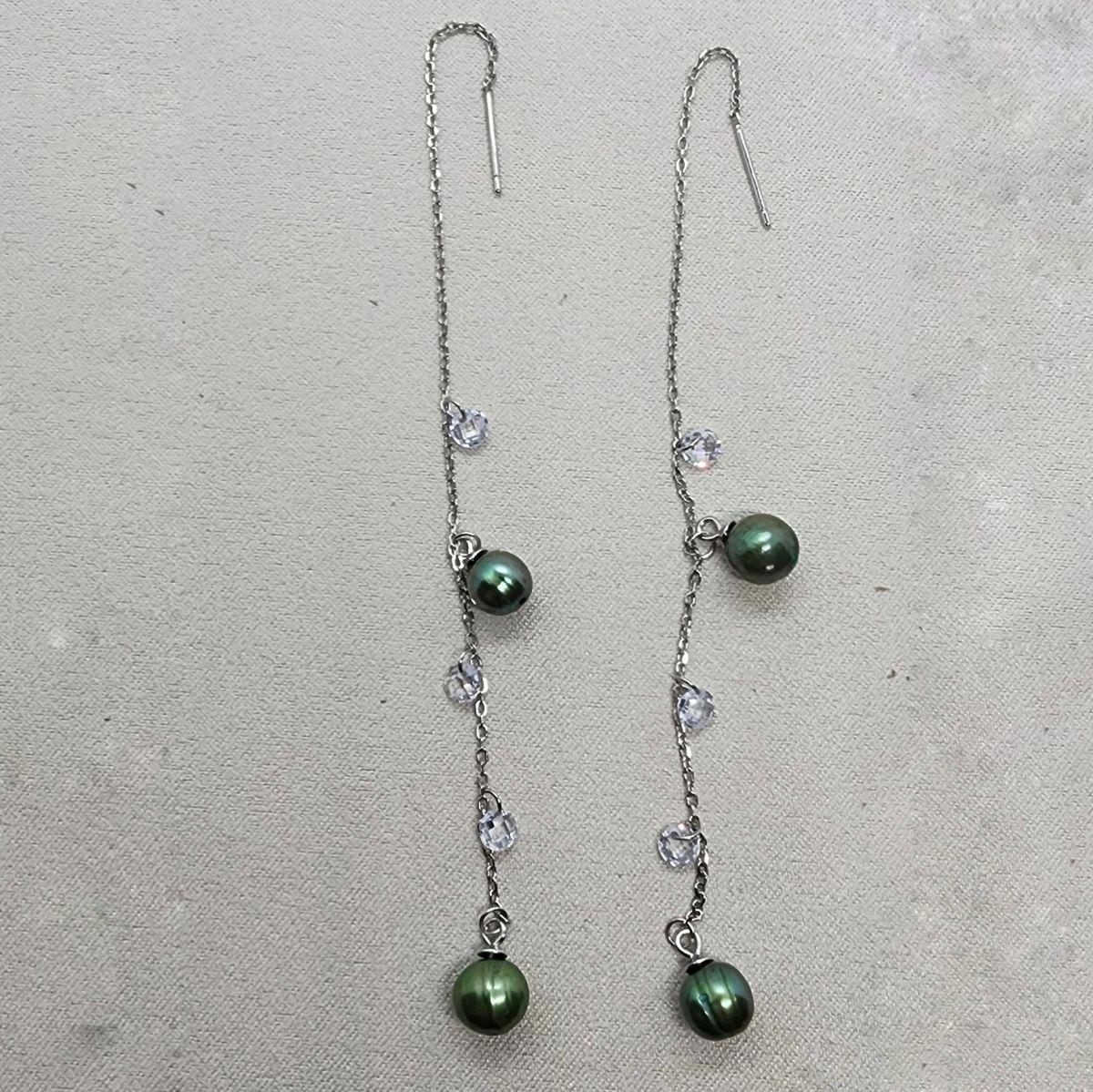 Cascade Threader Earrings Setting