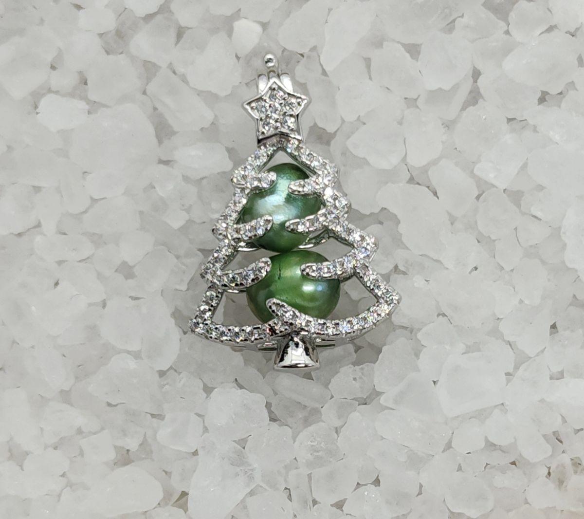 Christmas Tree Cage In Sterling Silver