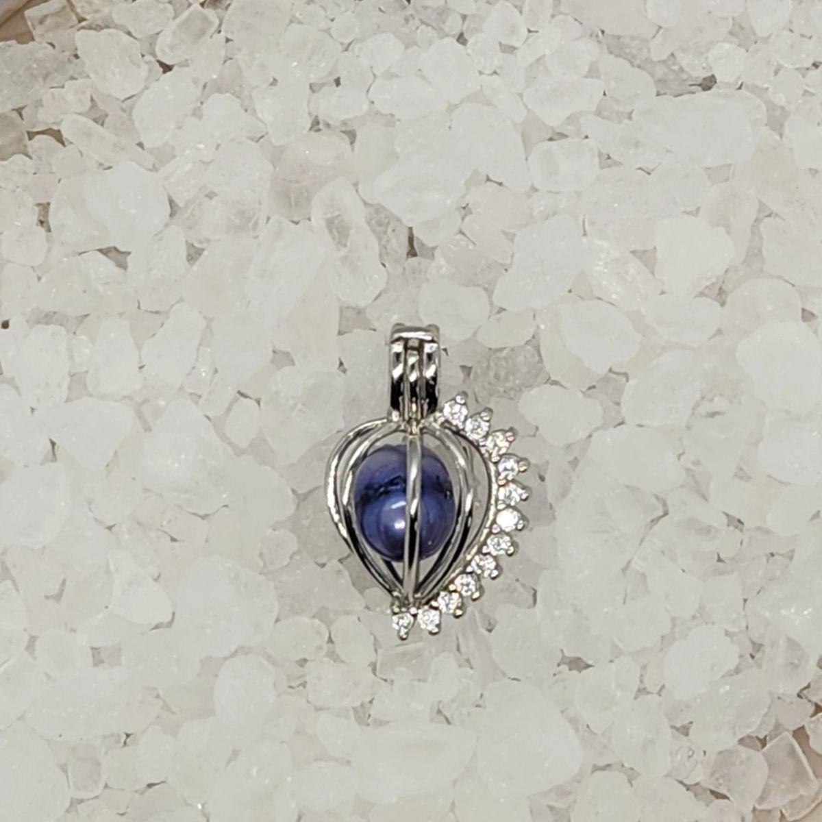 Crescent Cage In Sterling Silver