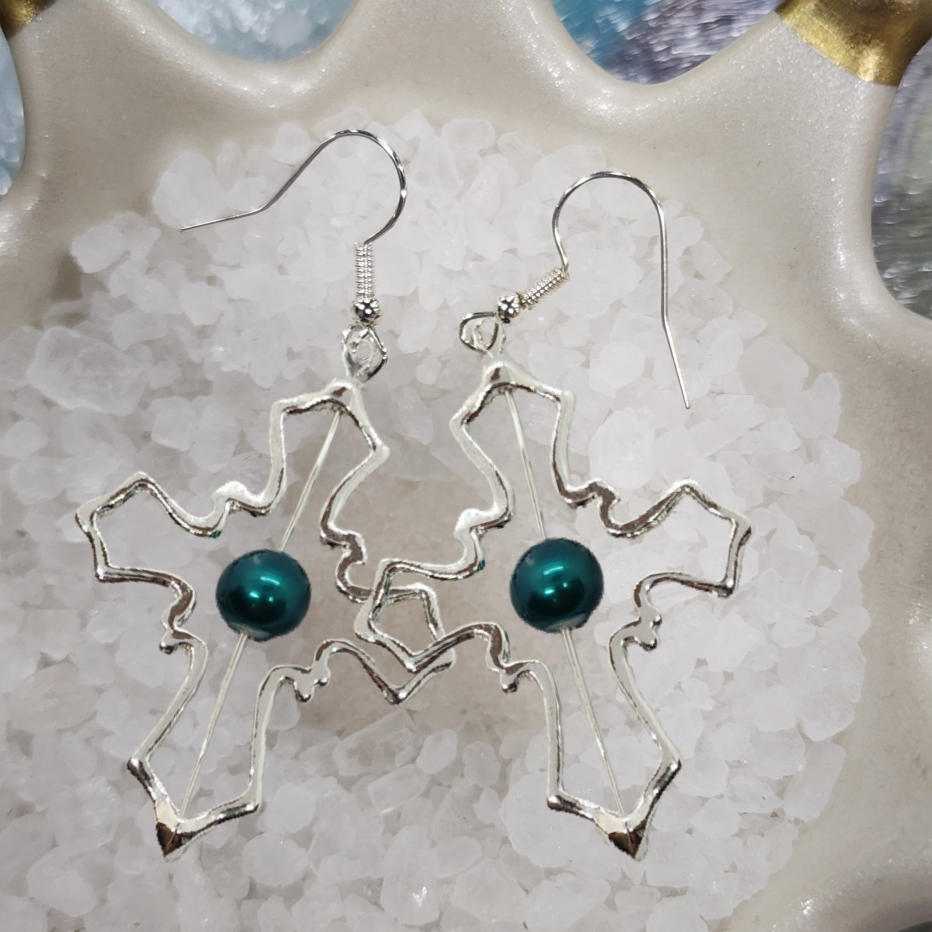 Cross Frame Earring Settings