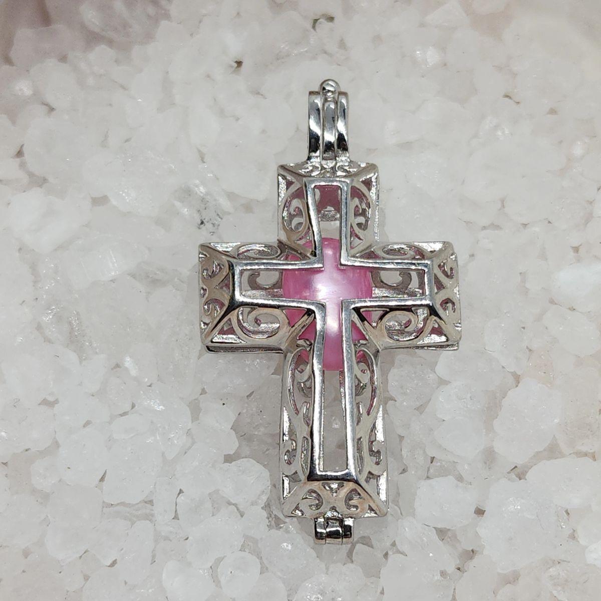Cross Cage In Sterling Silver