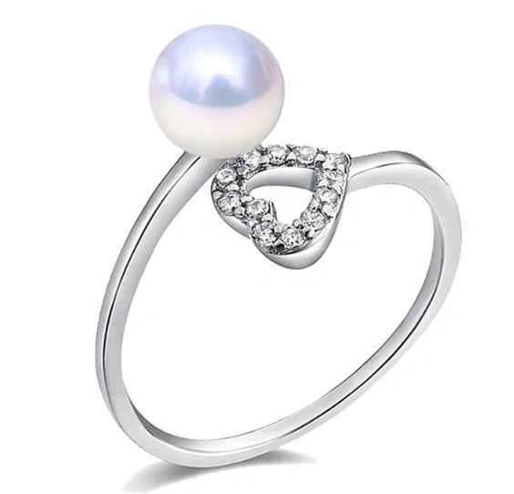 Cz Heart Adjustable Ring Setting
