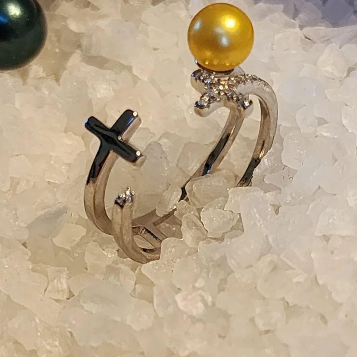 Double Cross Adjustable Ring Setting