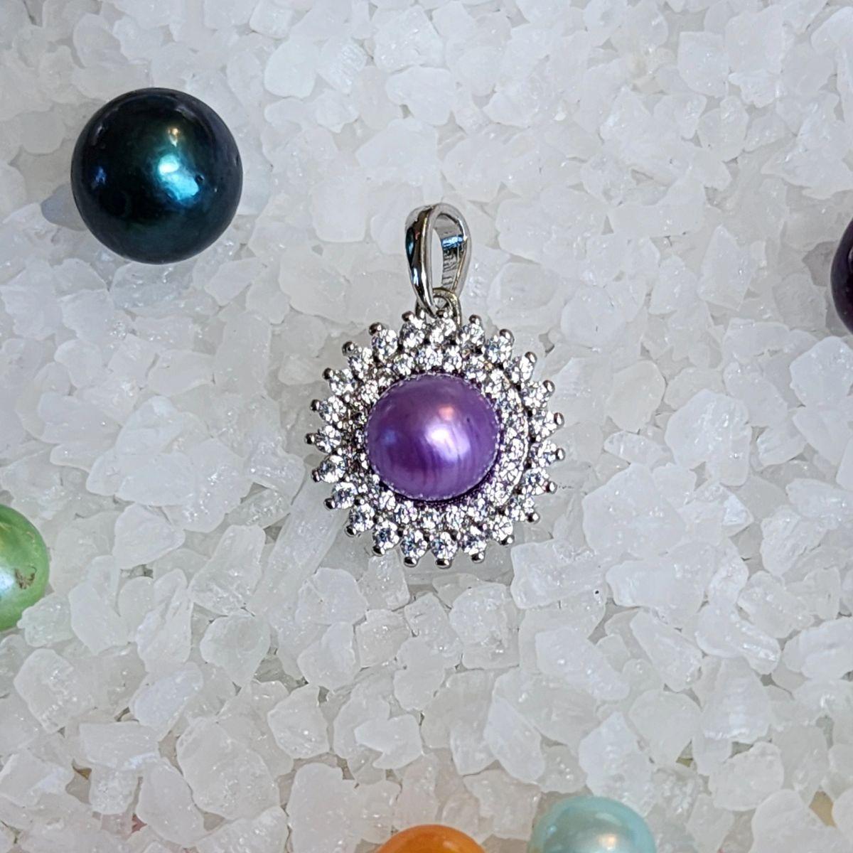 Double Halo Rhinestone Spinner Pendant Setting