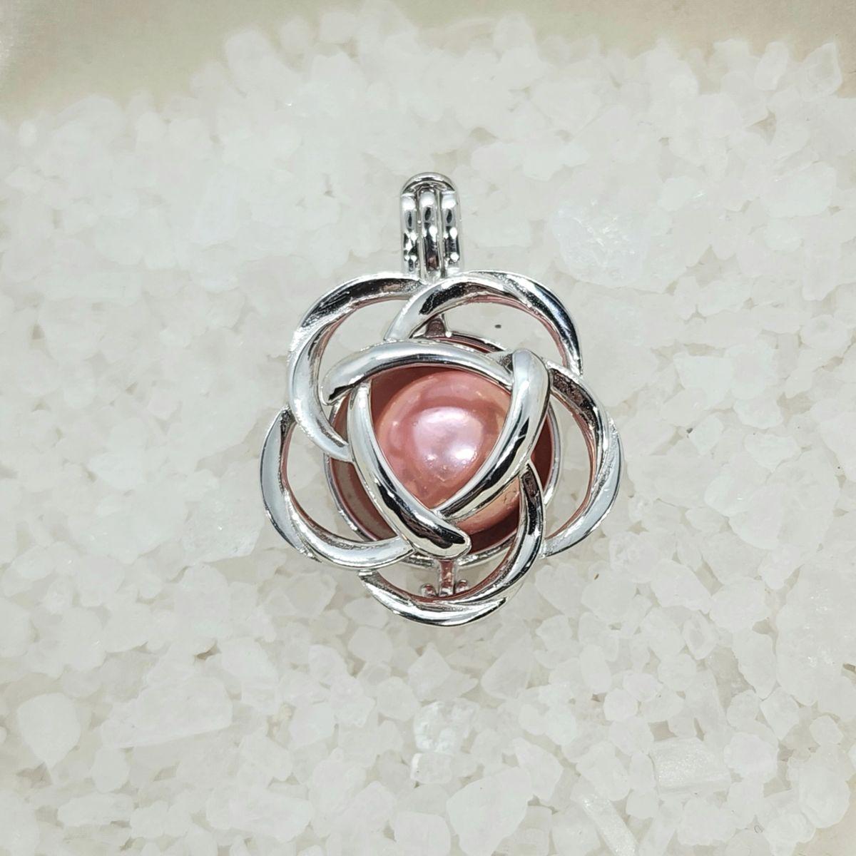 Edison Flower Cage In Sterling Silver
