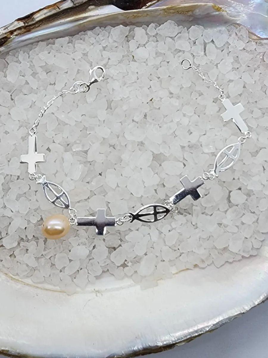 Ichthys & Cross Bracelet Setting