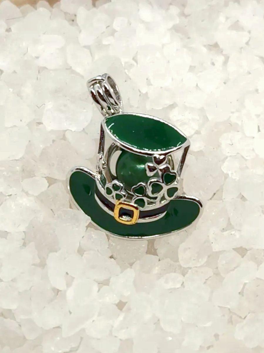Leprechaun Hat Cage In Sterling Silver
