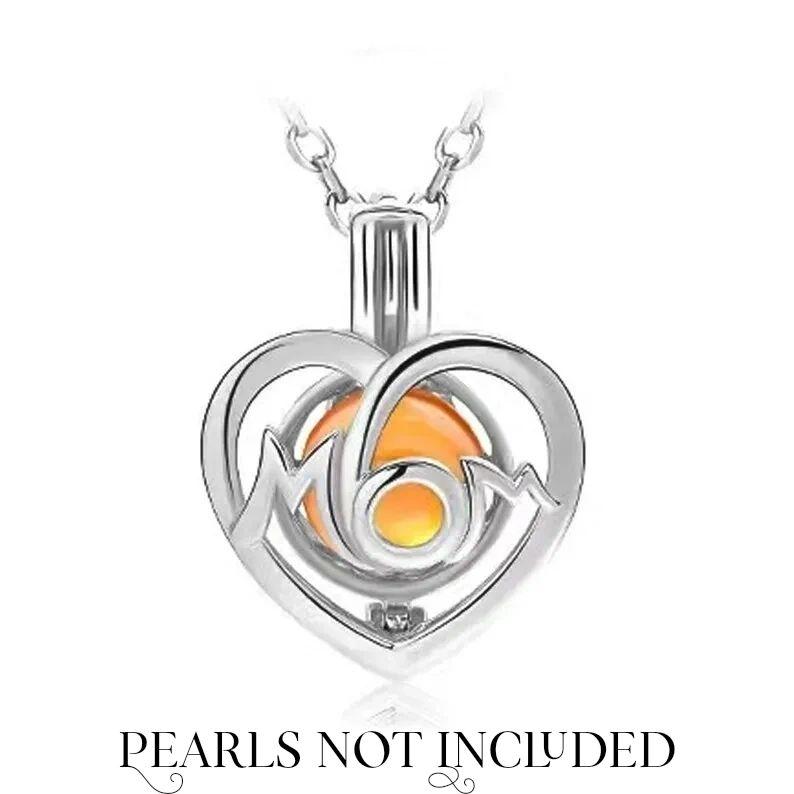 Mom Heart Cage In Sterling Silver