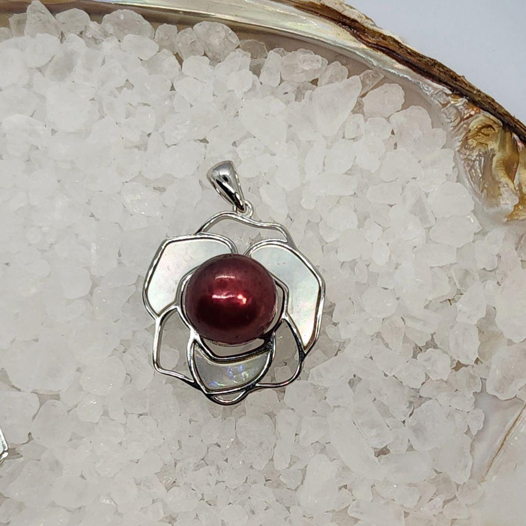 Mother Of Pearl Rose Pendant Setting