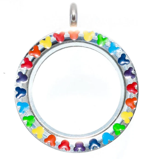 Rainbow Mickey Locket Pendant