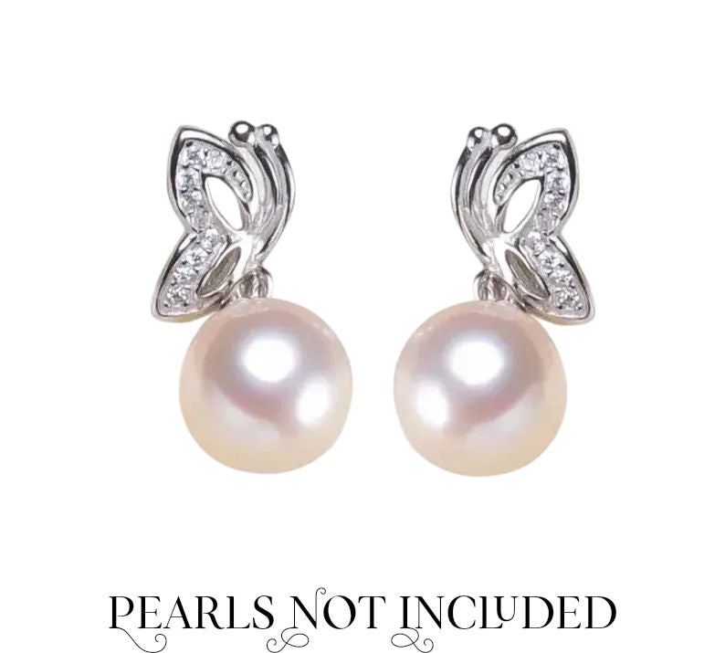 Side Butterfly Earring Settings