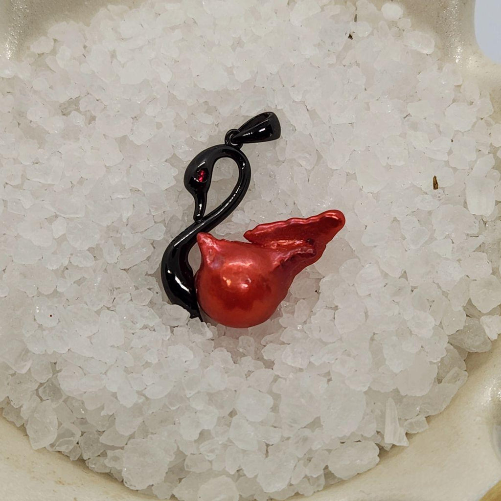 Swan Pendant Setting - Black