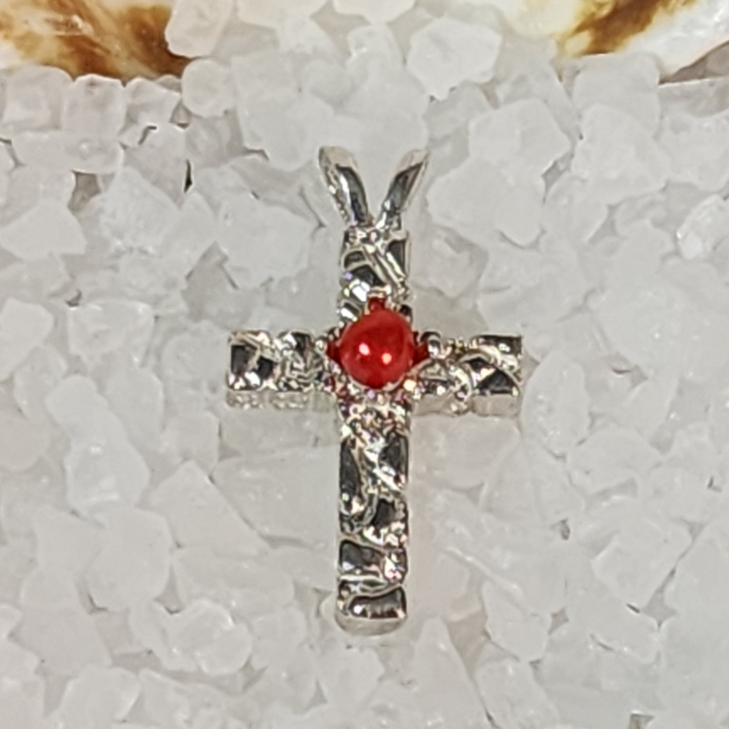 Textured Cross Pendant Setting
