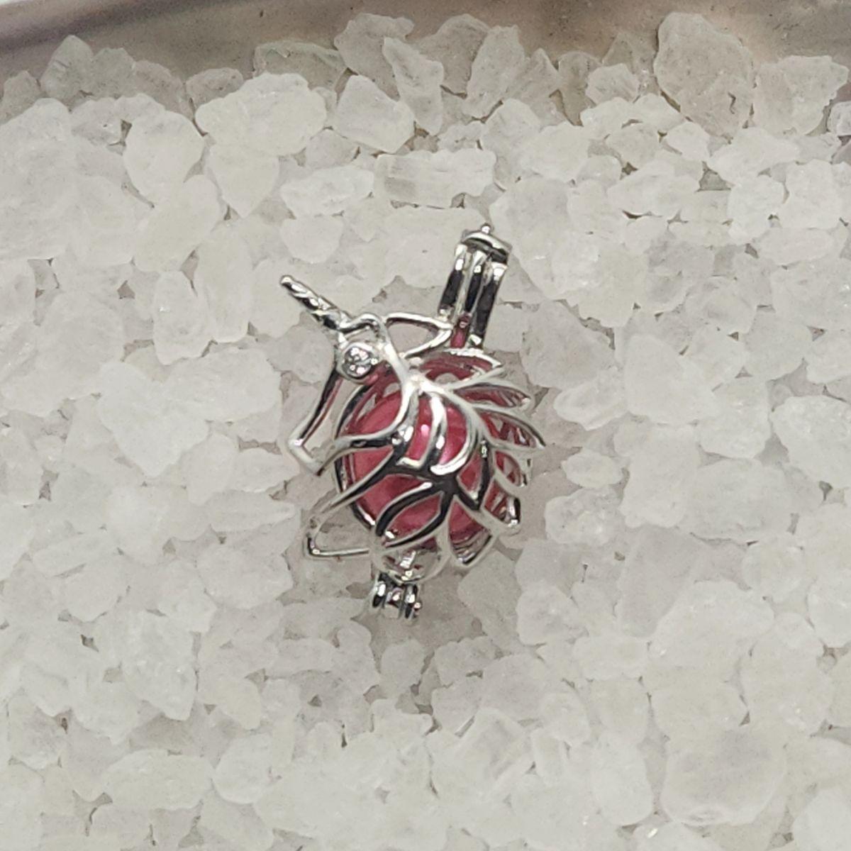 Unicorn Head Cage In Sterling Silver