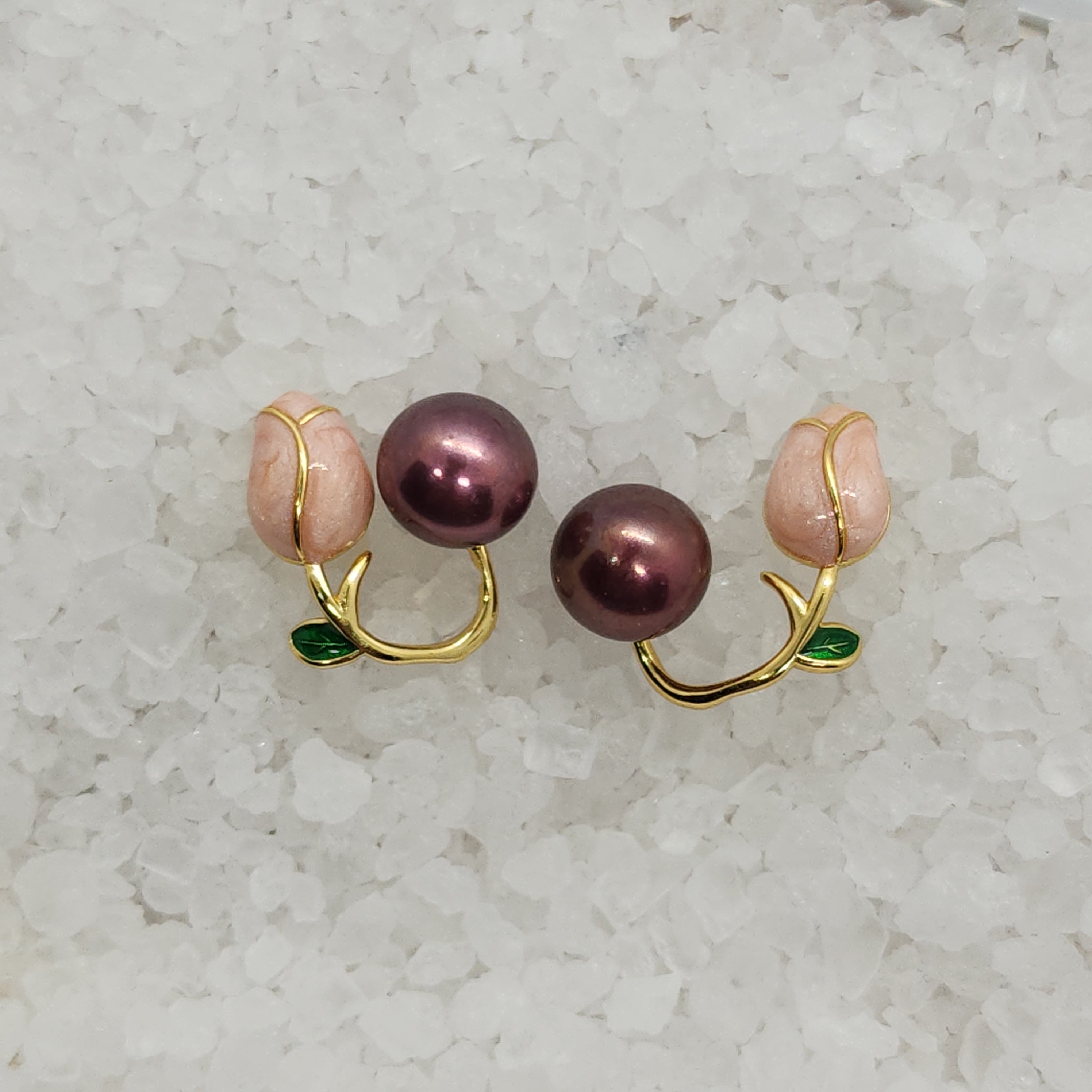 Wrap Around Rose Earring Settings